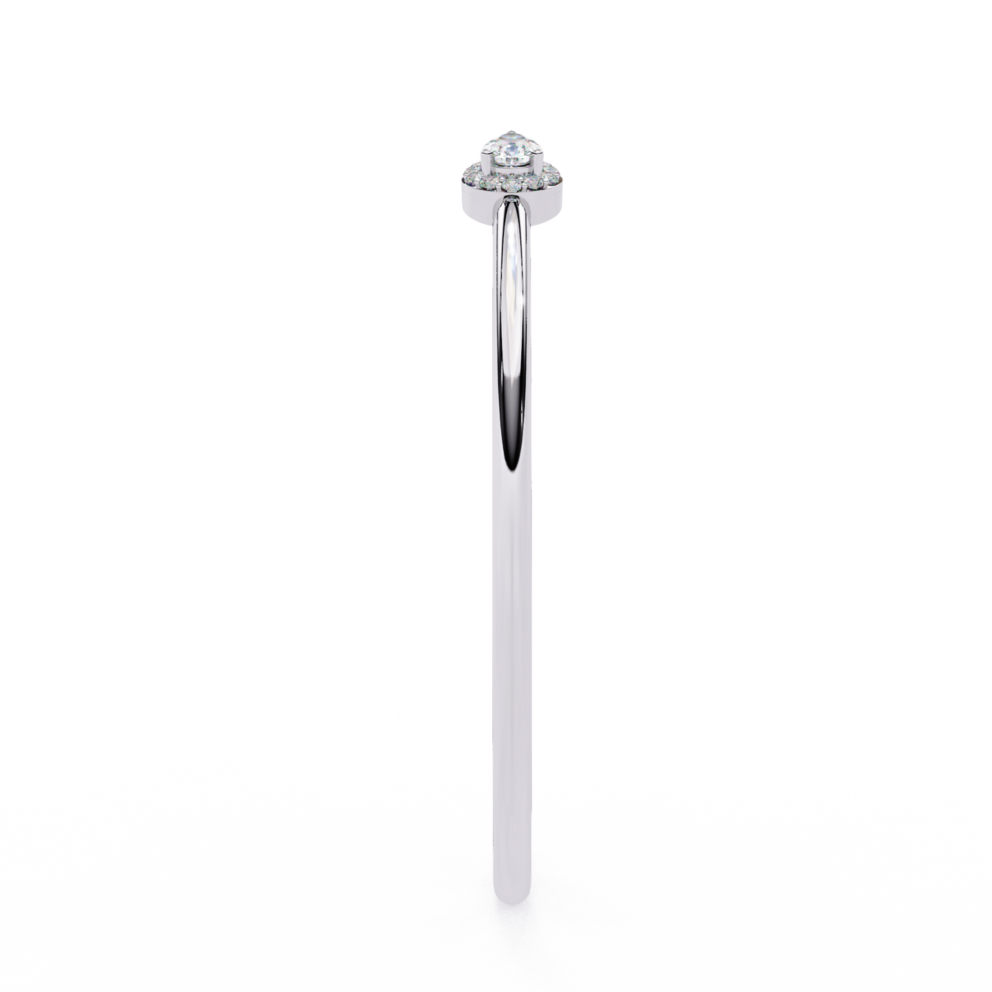 white gold / moissanite, white gold / lab grown