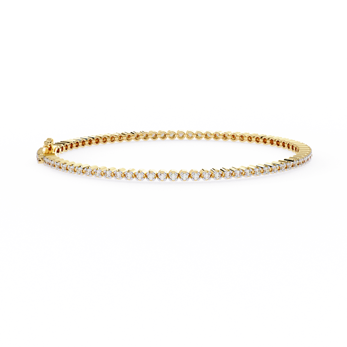yellow gold / moissanite, yellow gold / lab grown