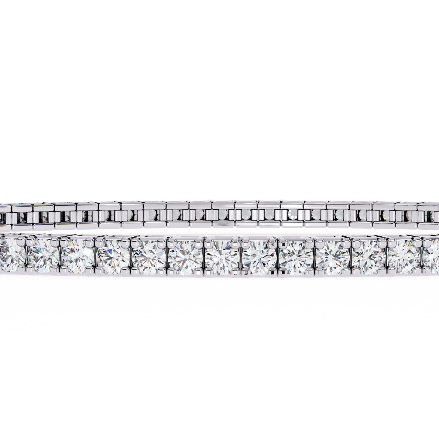 white gold / moissanite, white gold / lab grown