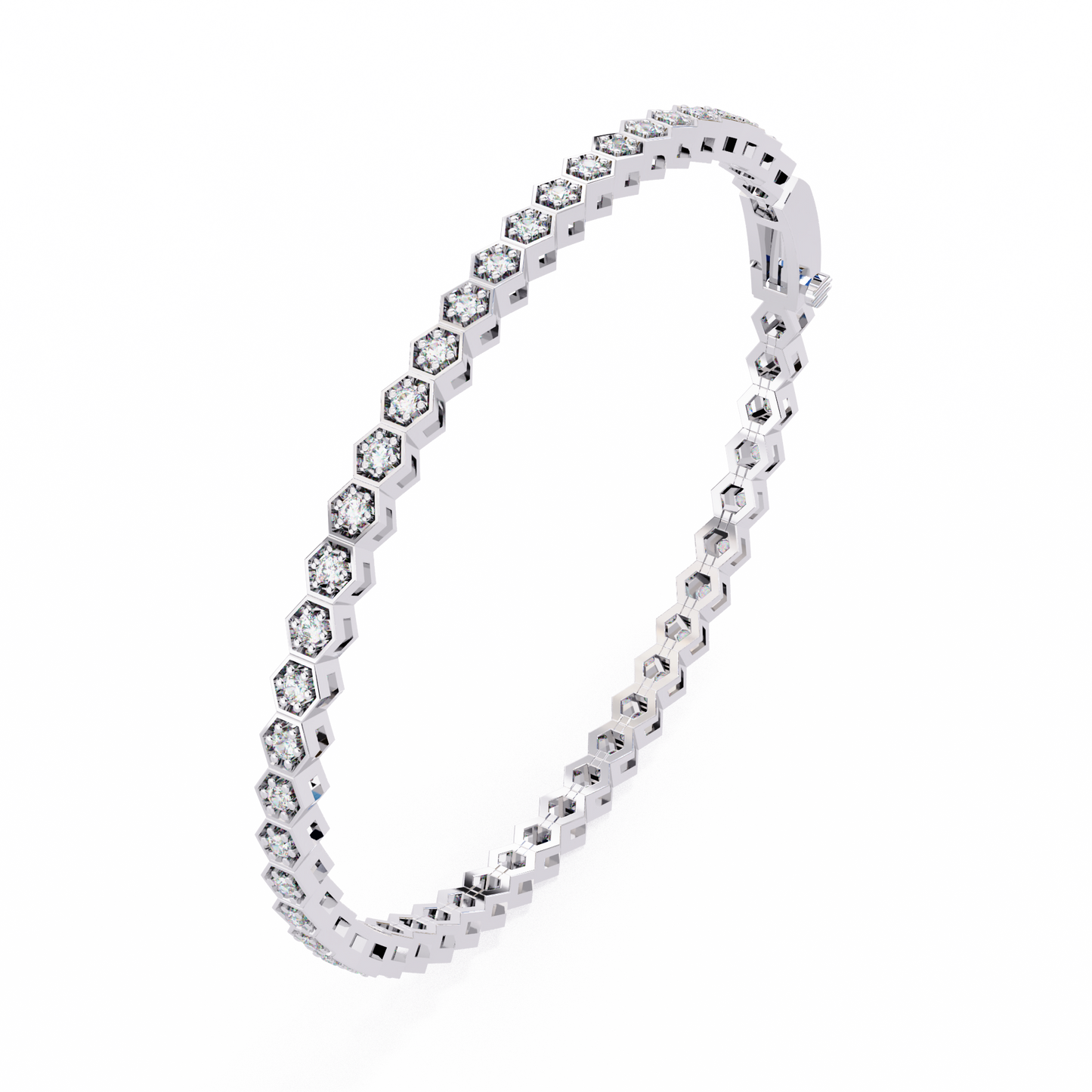 white gold / moissanite, white gold / lab grown