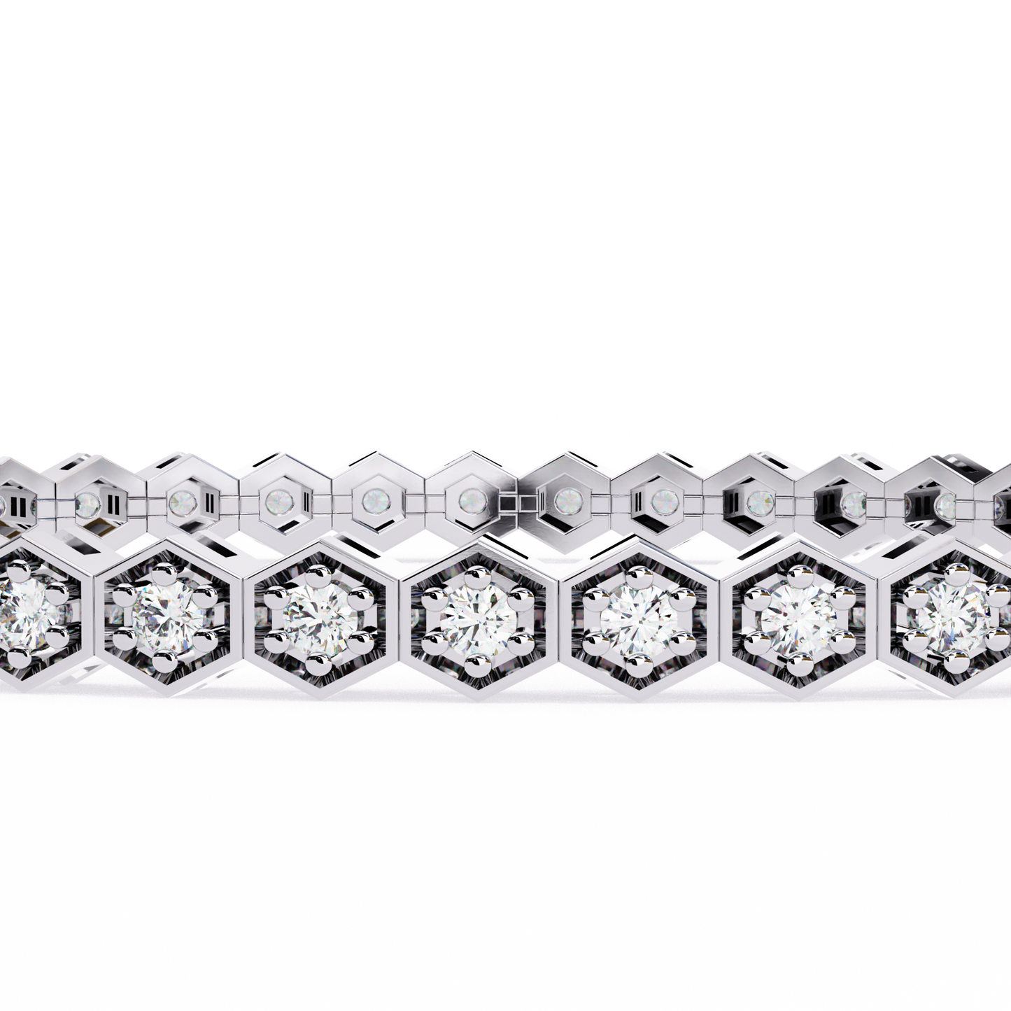 white gold / moissanite, white gold / lab grown