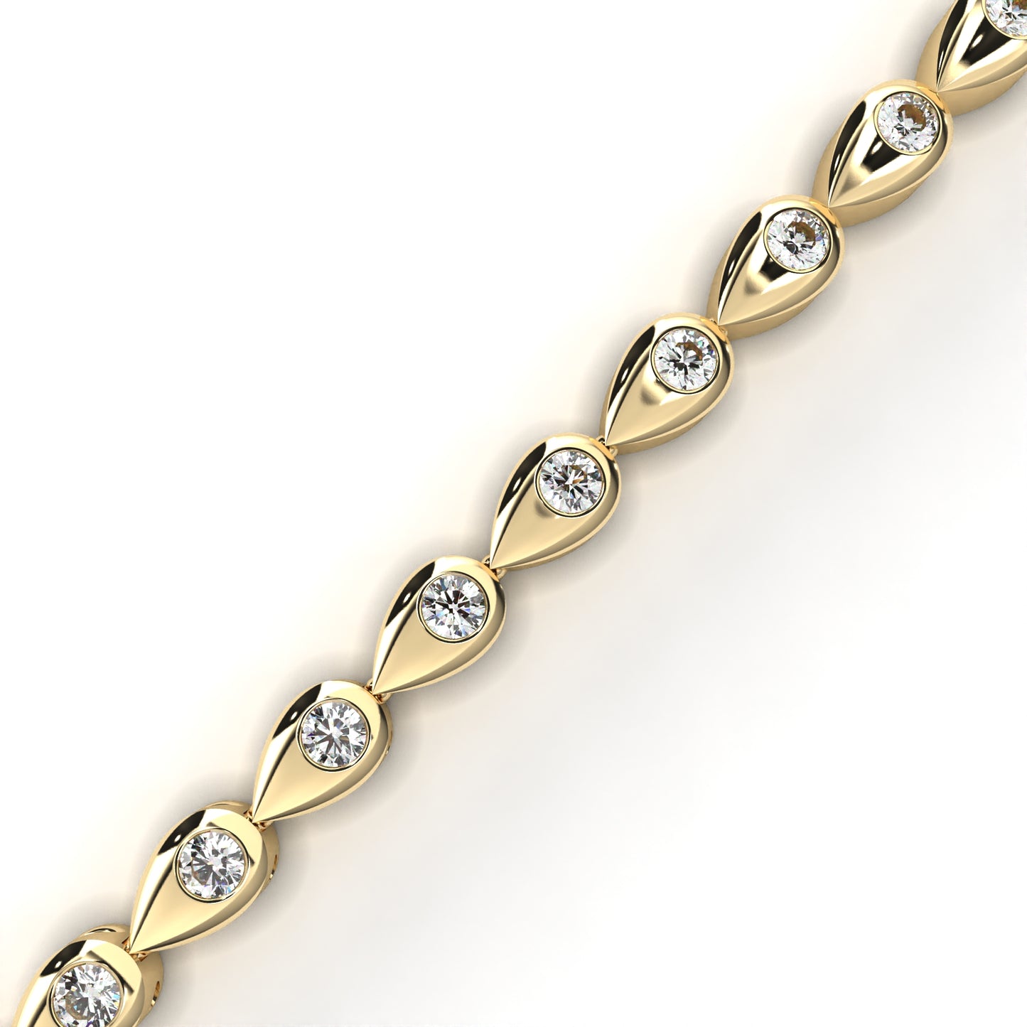yellow gold / moissanite, yellow gold / lab grown