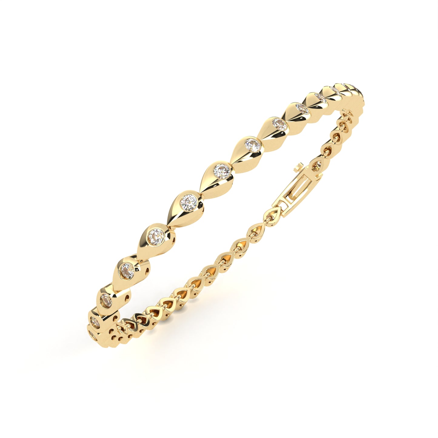 yellow gold / moissanite, yellow gold / lab grown