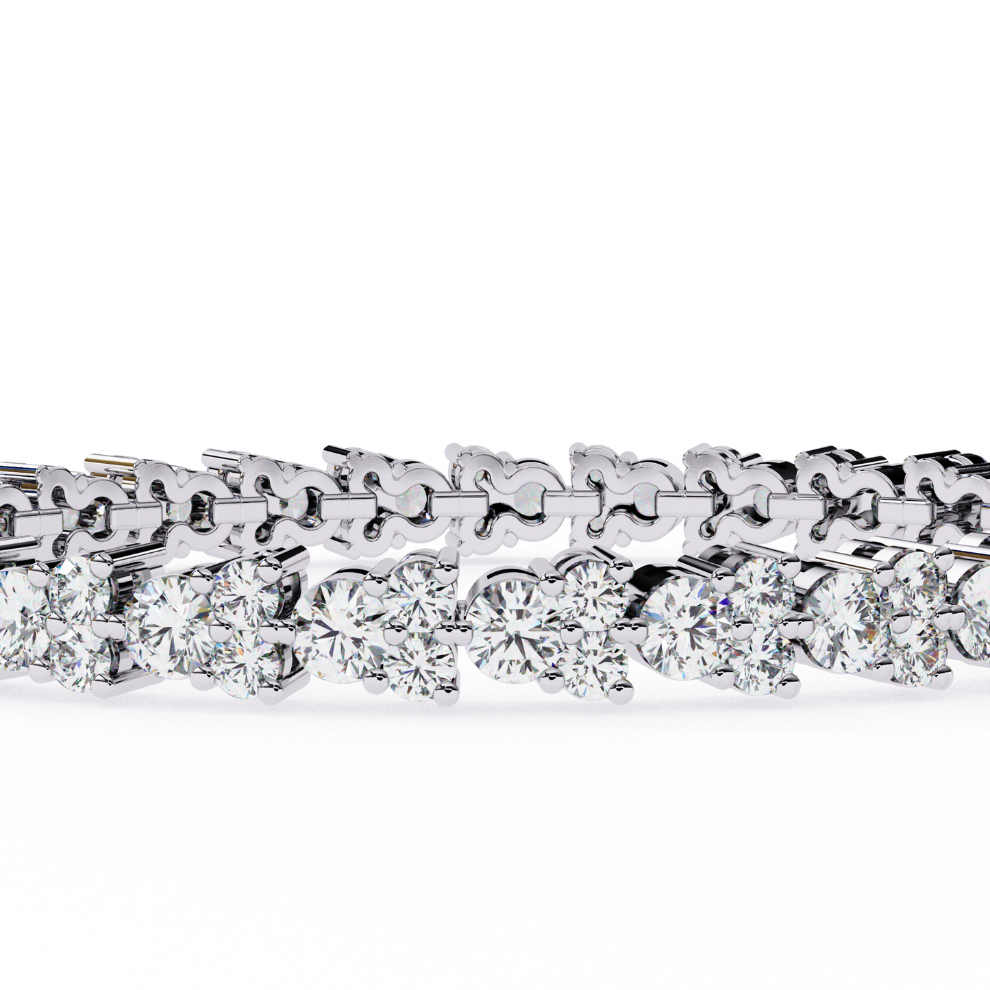 white gold / moissanite, white gold / lab grown