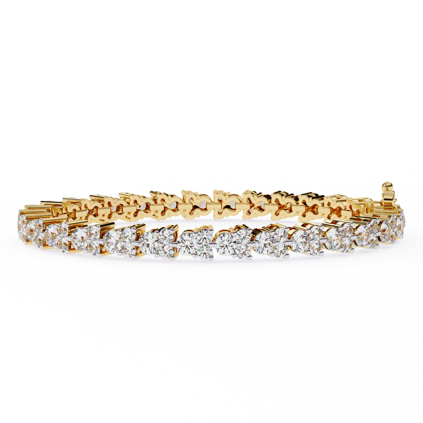yellow gold / moissanite, yellow gold / lab grown