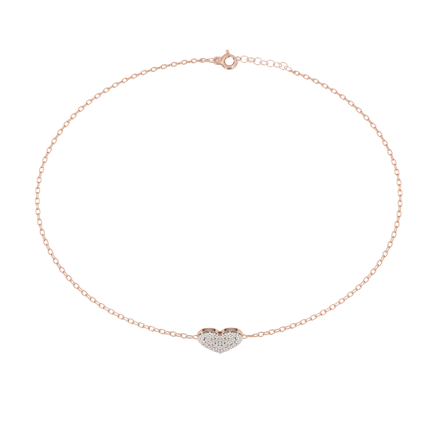rose gold / moissanite, rose gold / lab grown