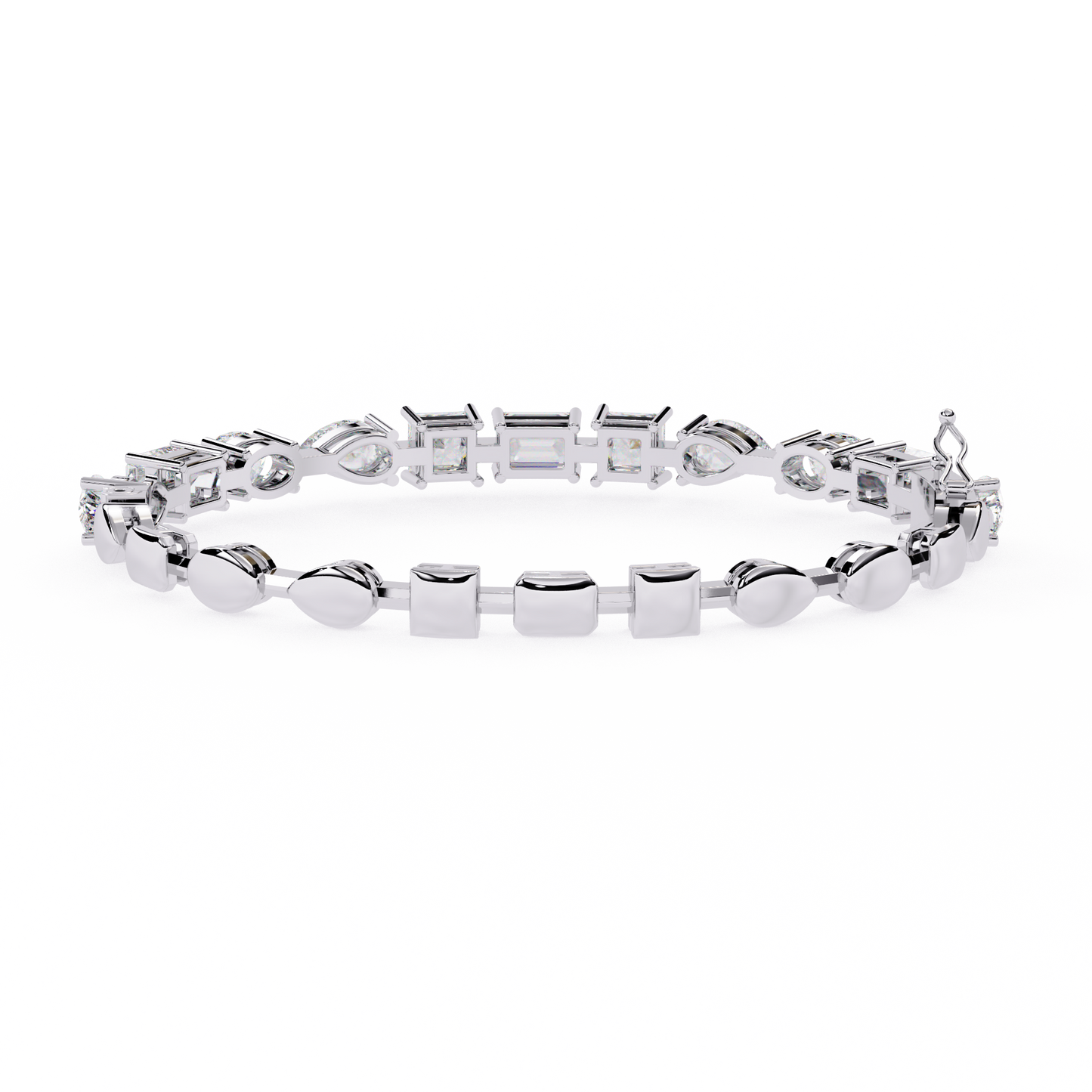 white gold / moissanite, white gold / lab grown