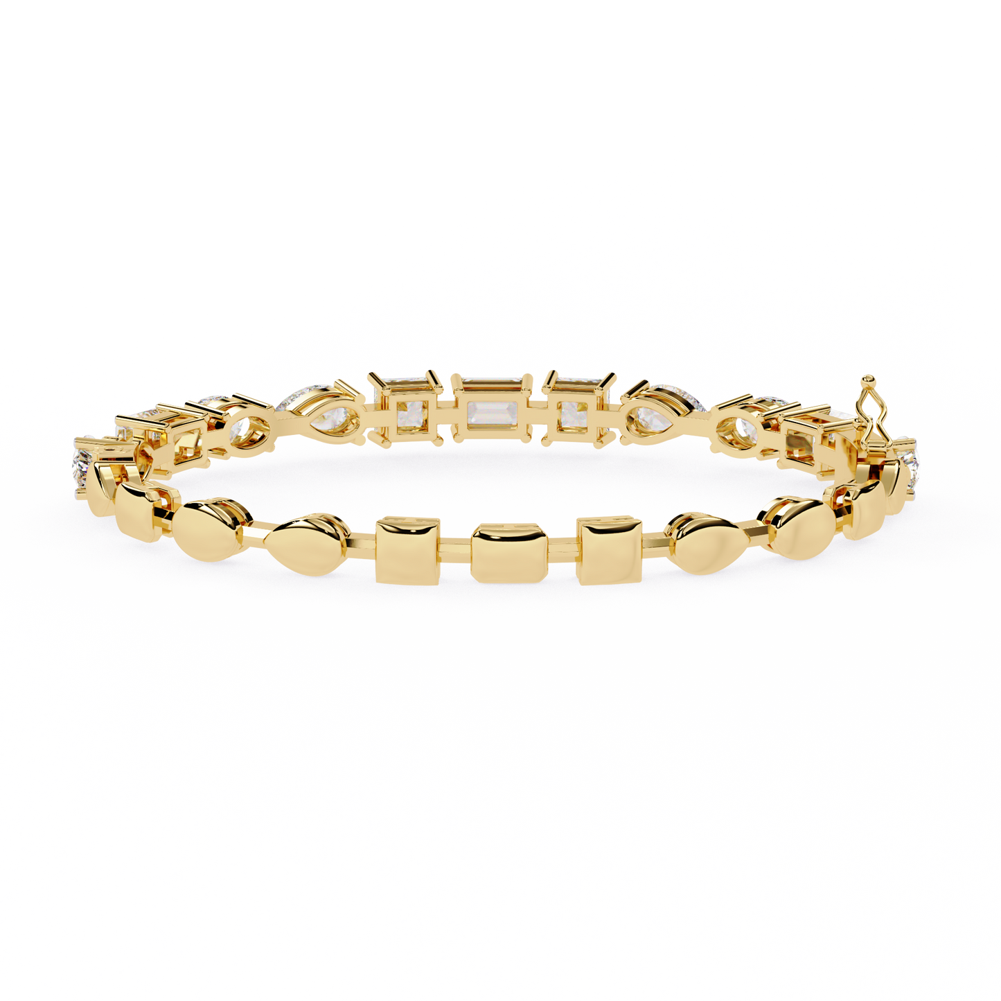 yellow gold / moissanite, yellow gold / lab grown