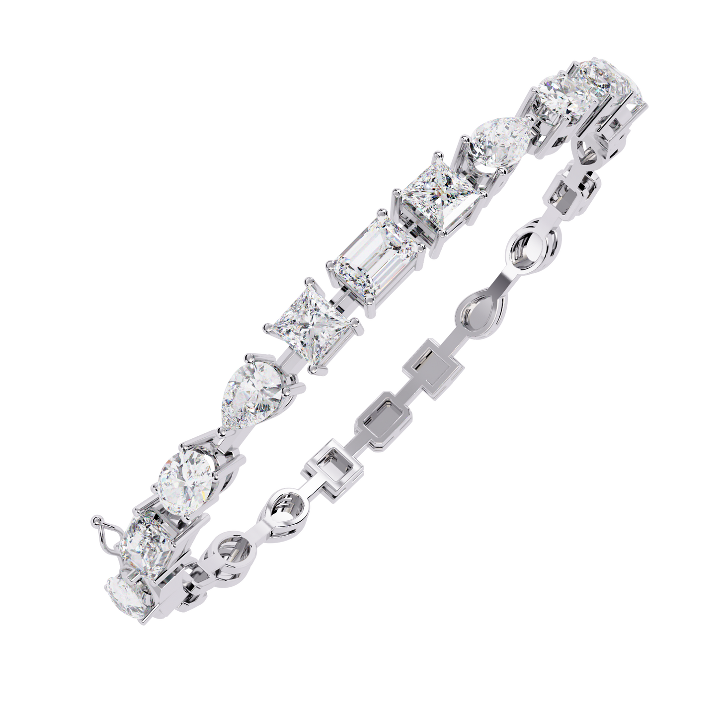 white gold / moissanite, white gold / lab grown