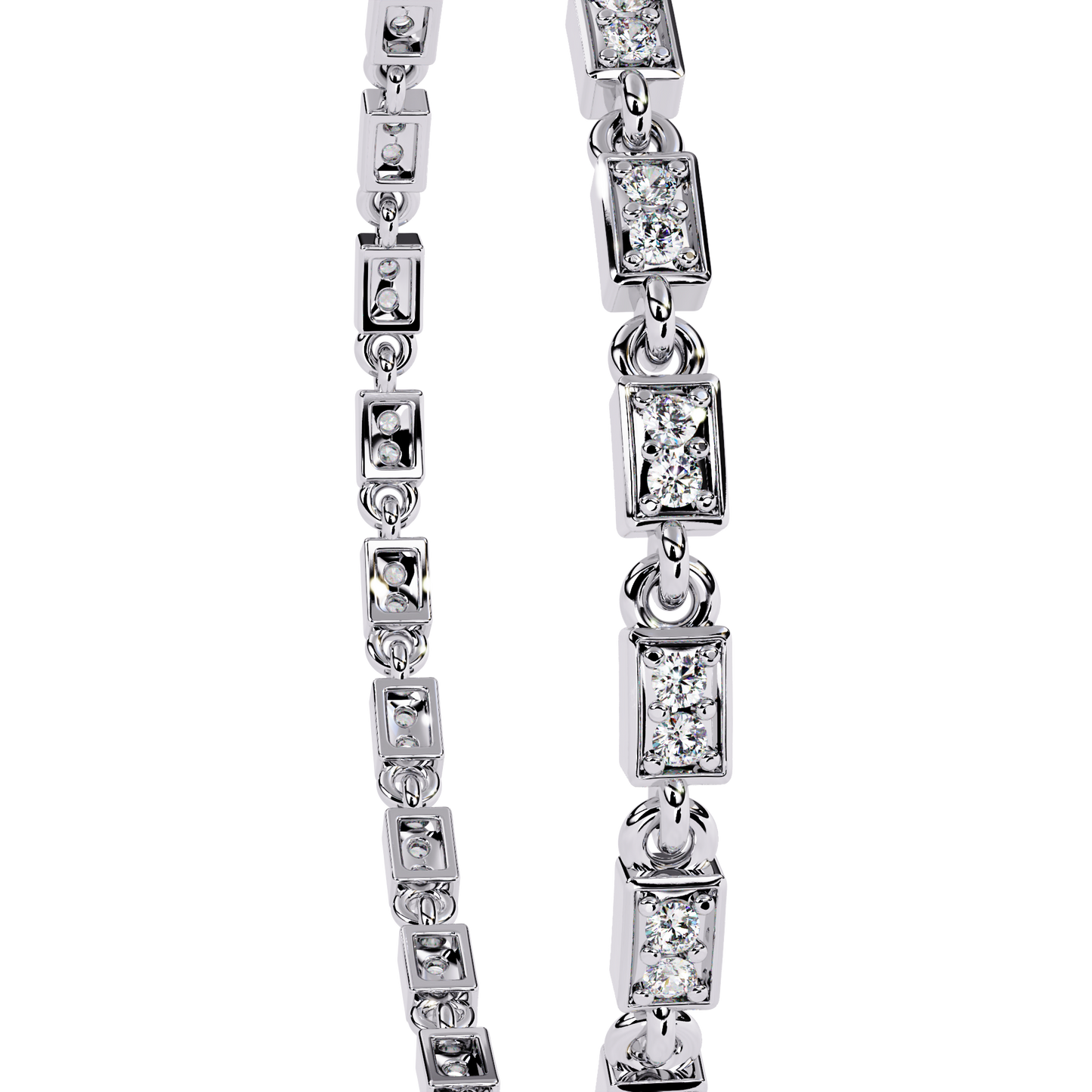 white gold / moissanite, white gold / lab grown