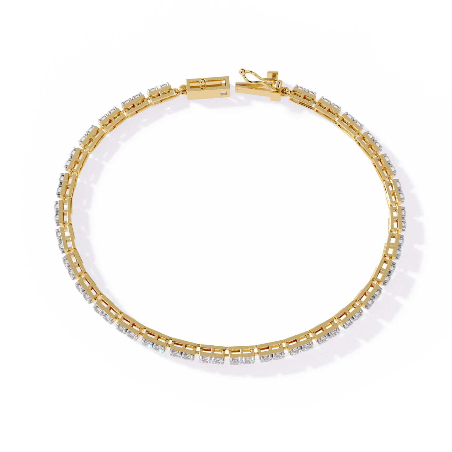 yellow gold / moissanite, yellow gold / lab grown