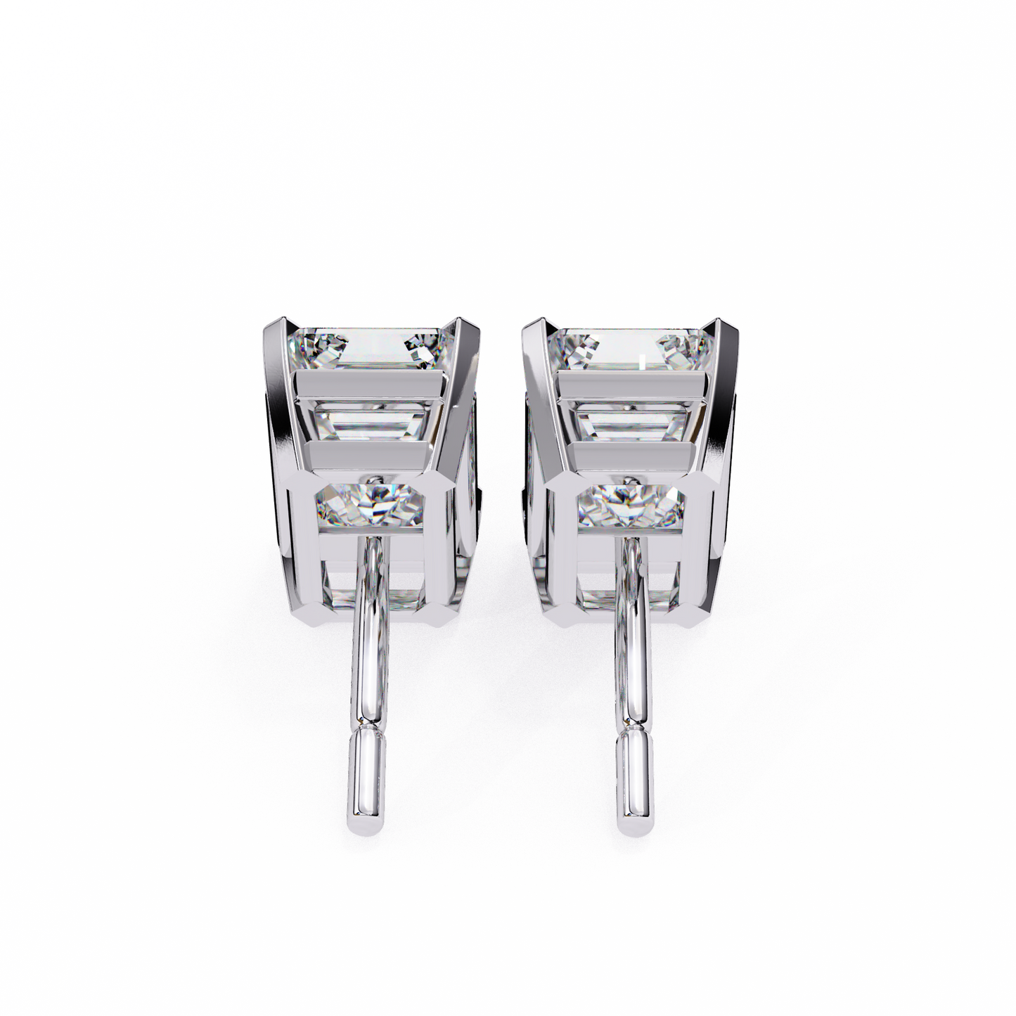 white gold / moissanite, white gold / lab grown