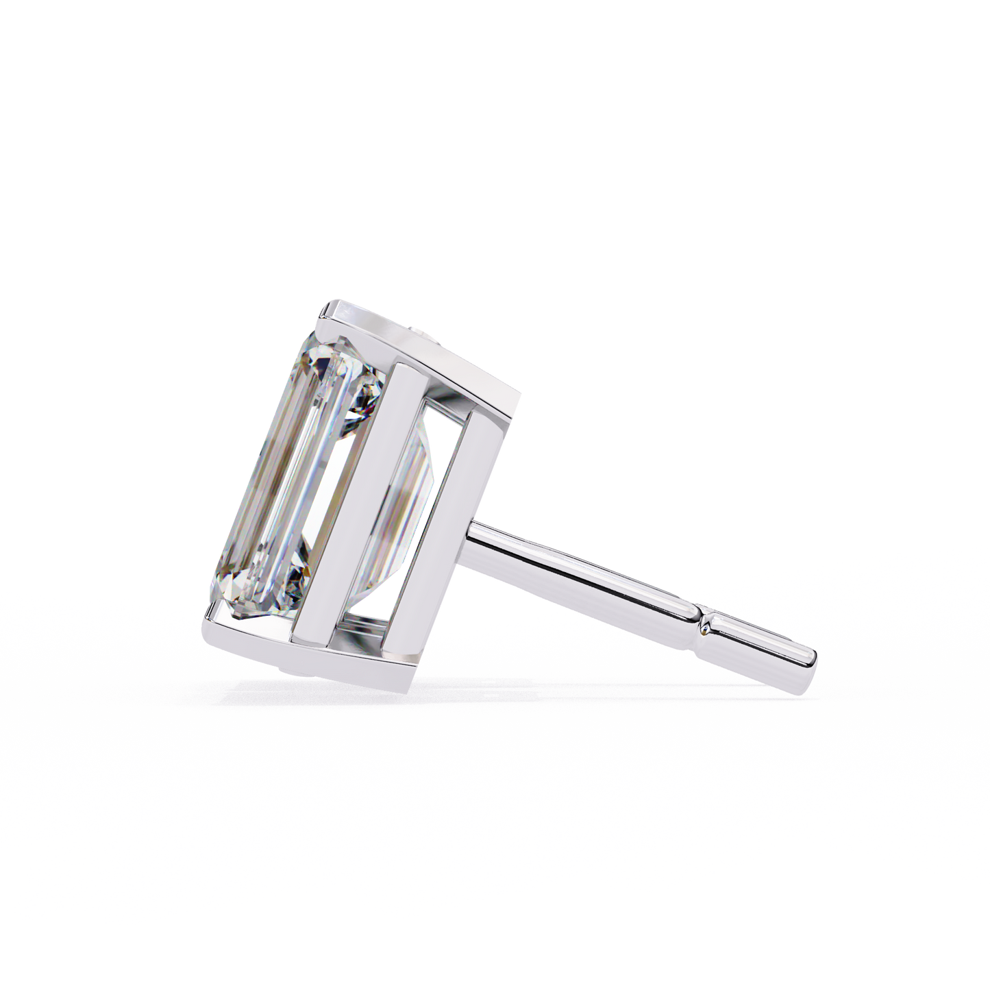 white gold / moissanite, white gold / lab grown