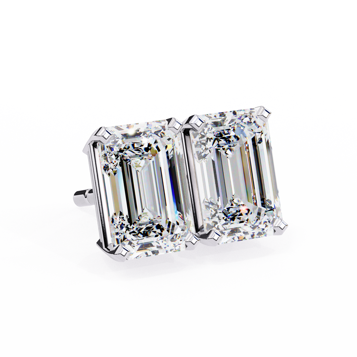 white gold / moissanite, white gold / lab grown