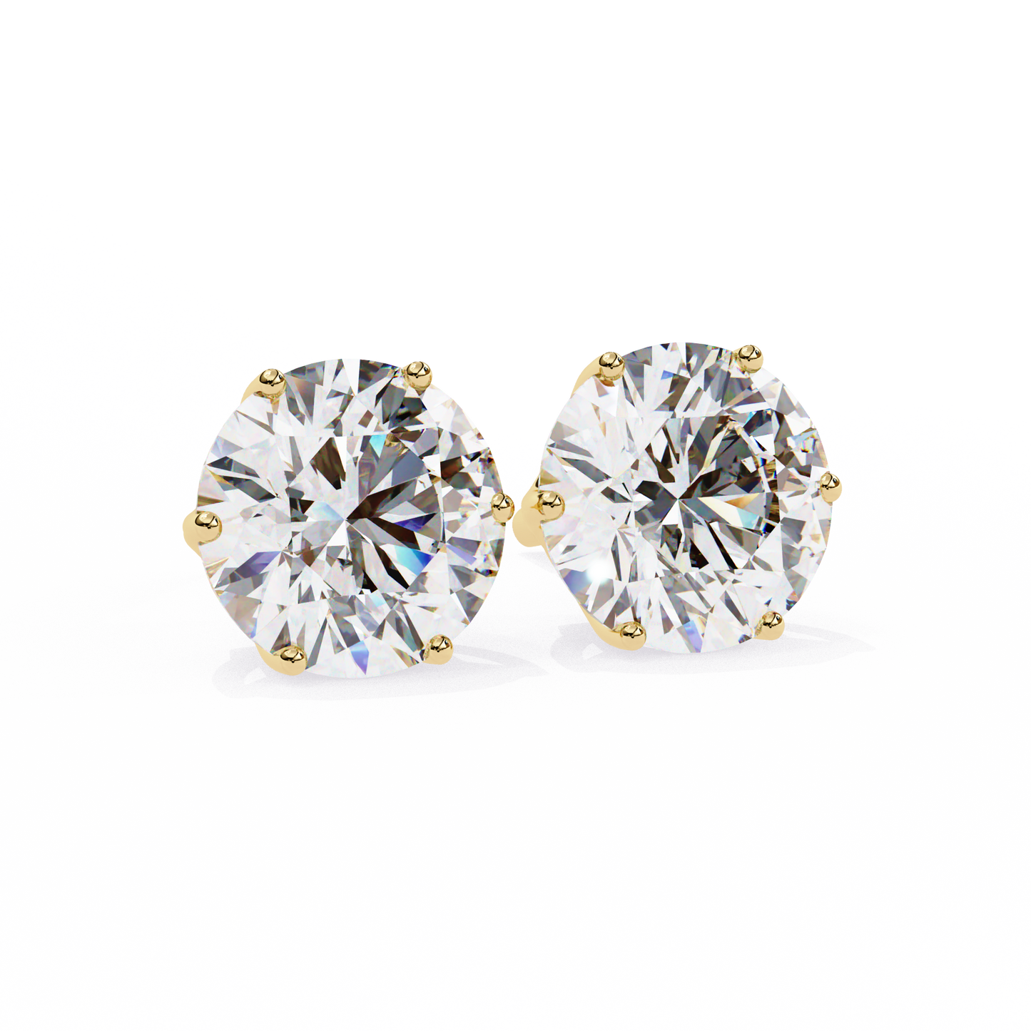 yellow gold / moissanite, yellow gold / lab grown