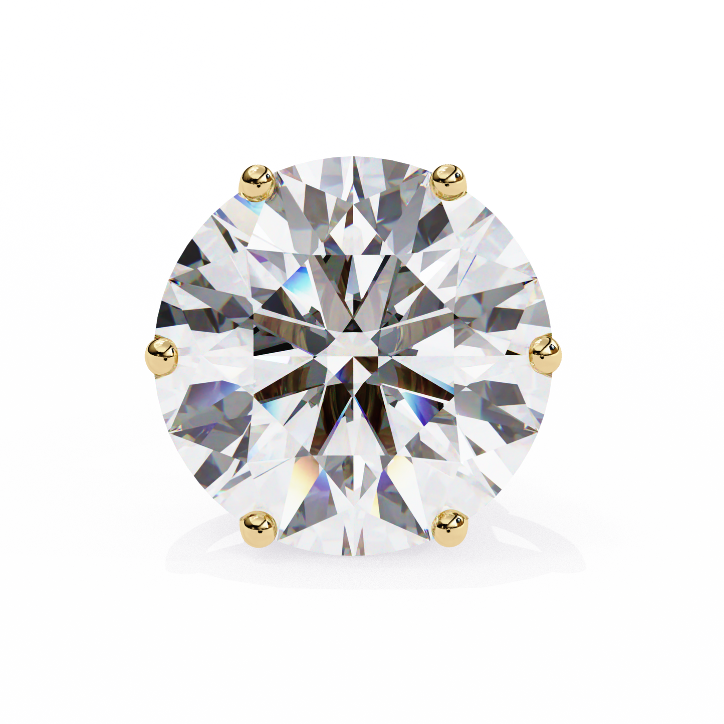 yellow gold / moissanite, yellow gold / lab grown