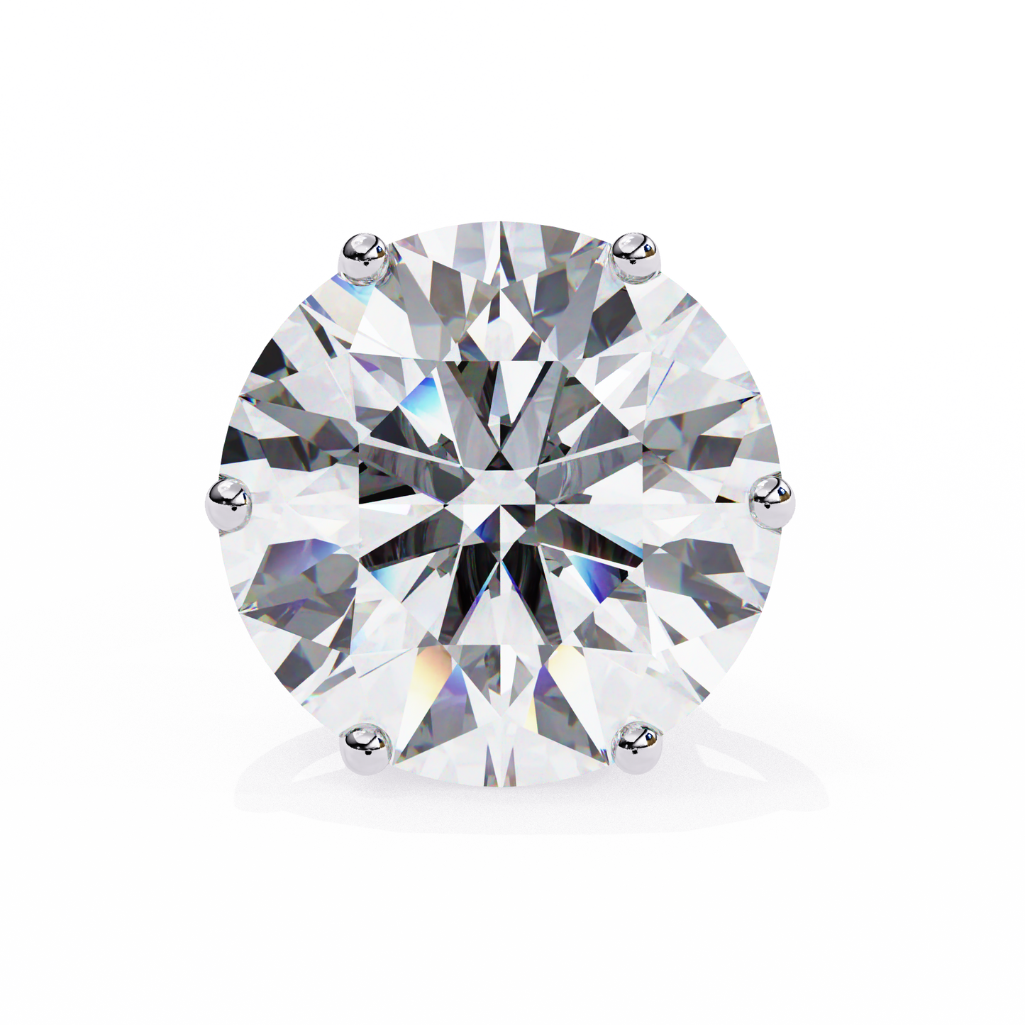 white gold / moissanite, white gold / lab grown