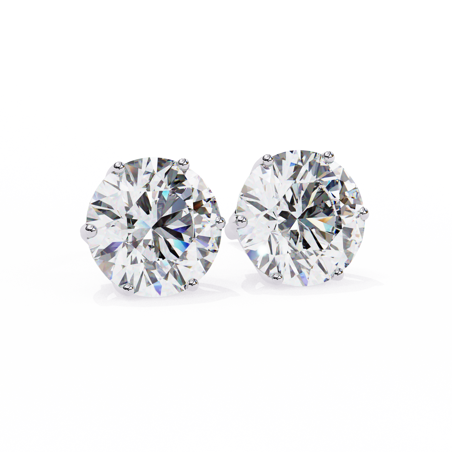 white gold / moissanite, white gold / lab grown