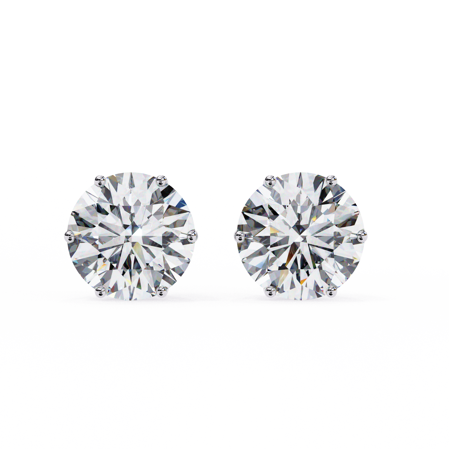 white gold / moissanite, white gold / lab grown