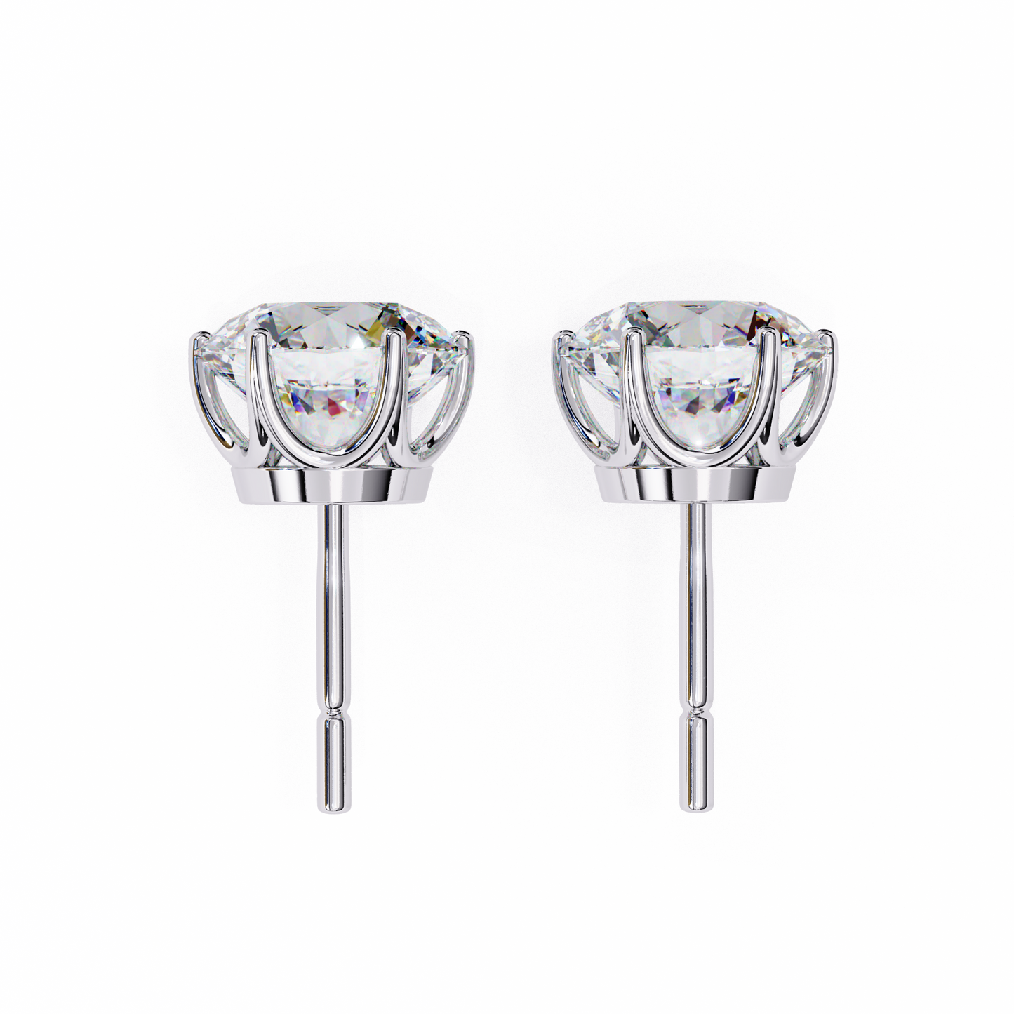 white gold / moissanite, white gold / lab grown