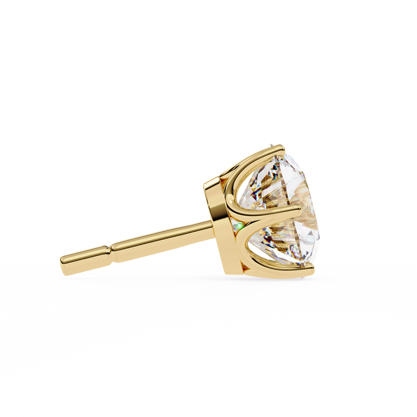 yellow gold / moissanite, yellow gold / lab grown