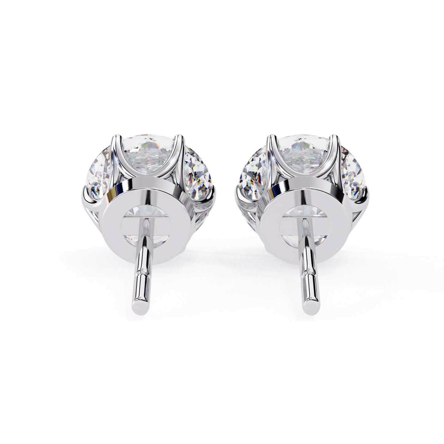 white gold / moissanite, white gold / lab grown
