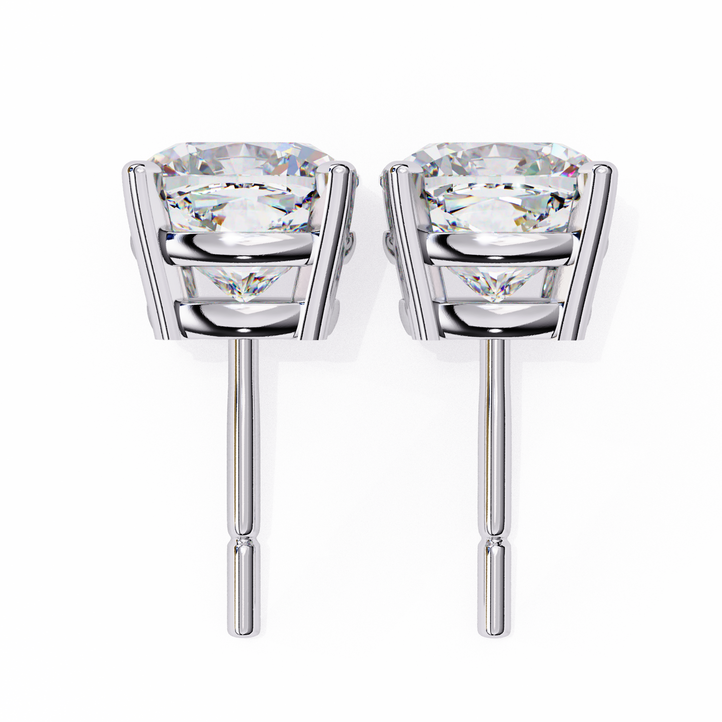 white gold / moissanite, white gold / lab grown