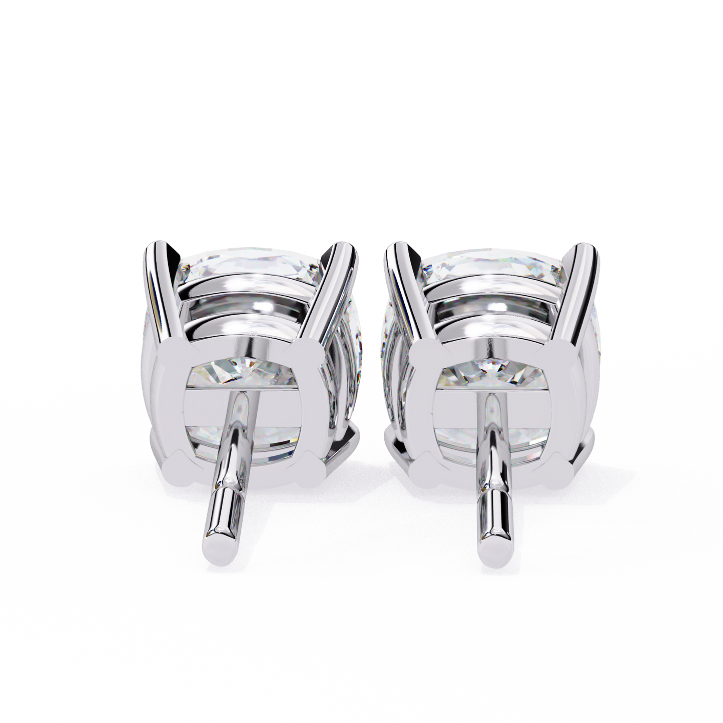 white gold / moissanite, white gold / lab grown