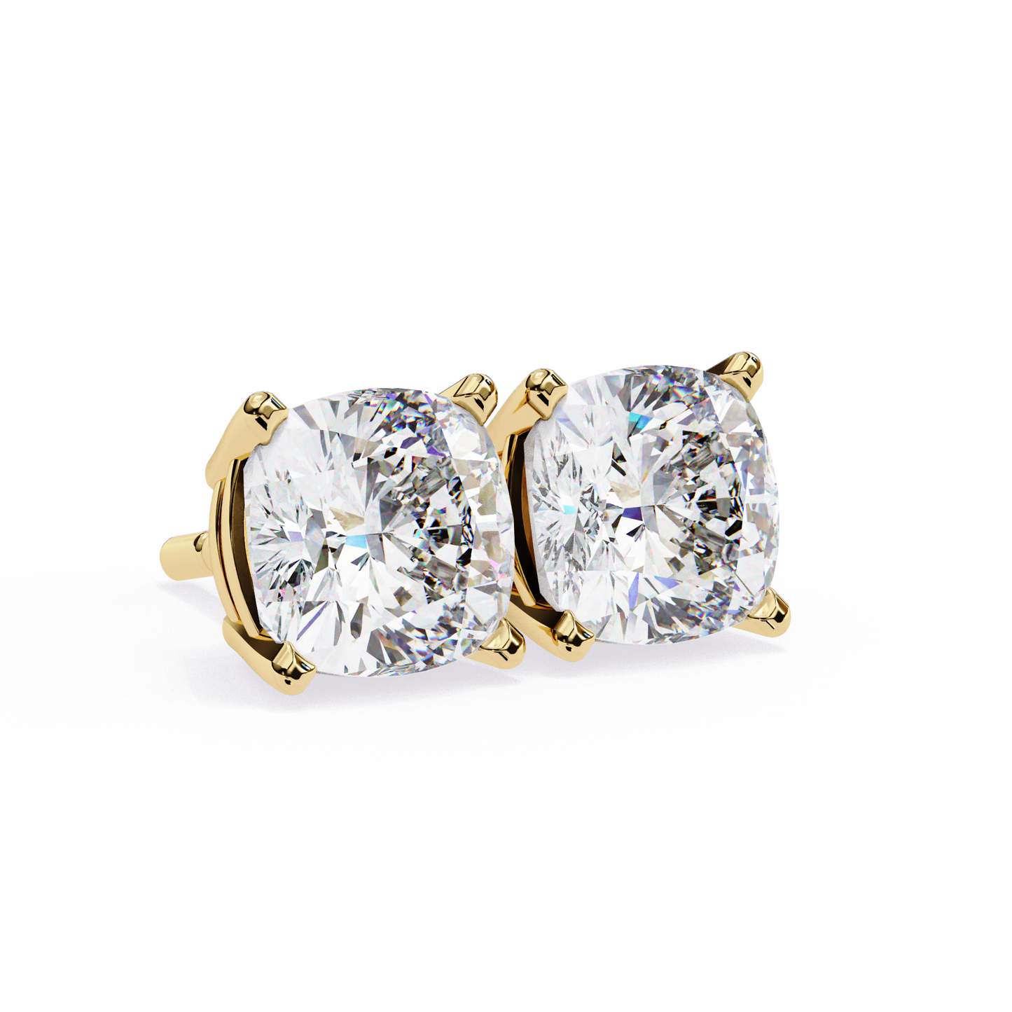 yellow gold / moissanite, yellow gold / lab grown
