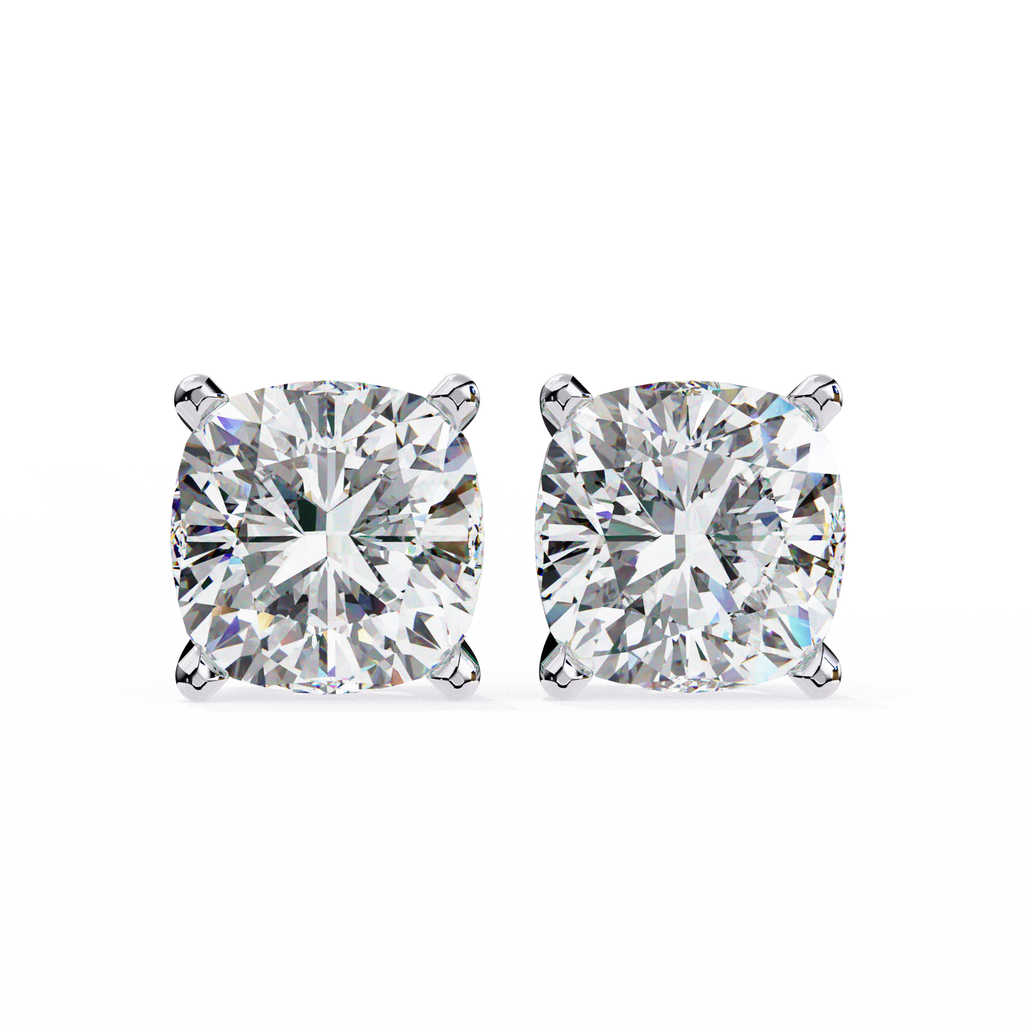 white gold / moissanite, white gold / lab grown