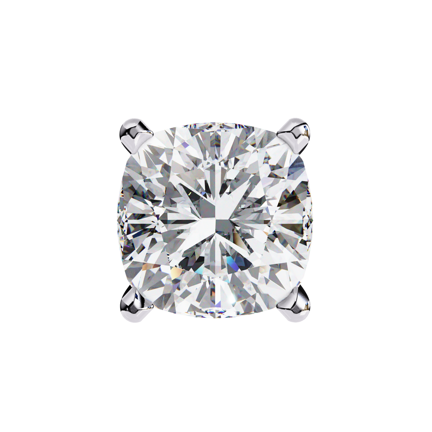 white gold / moissanite, white gold / lab grown
