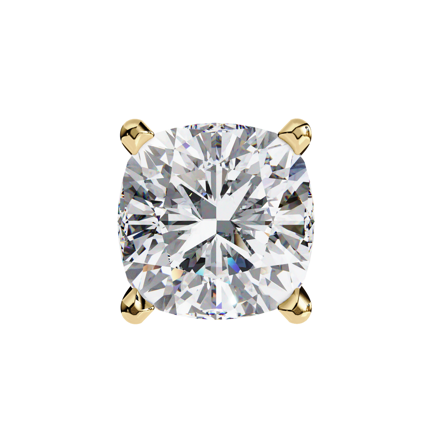 yellow gold / moissanite, yellow gold / lab grown