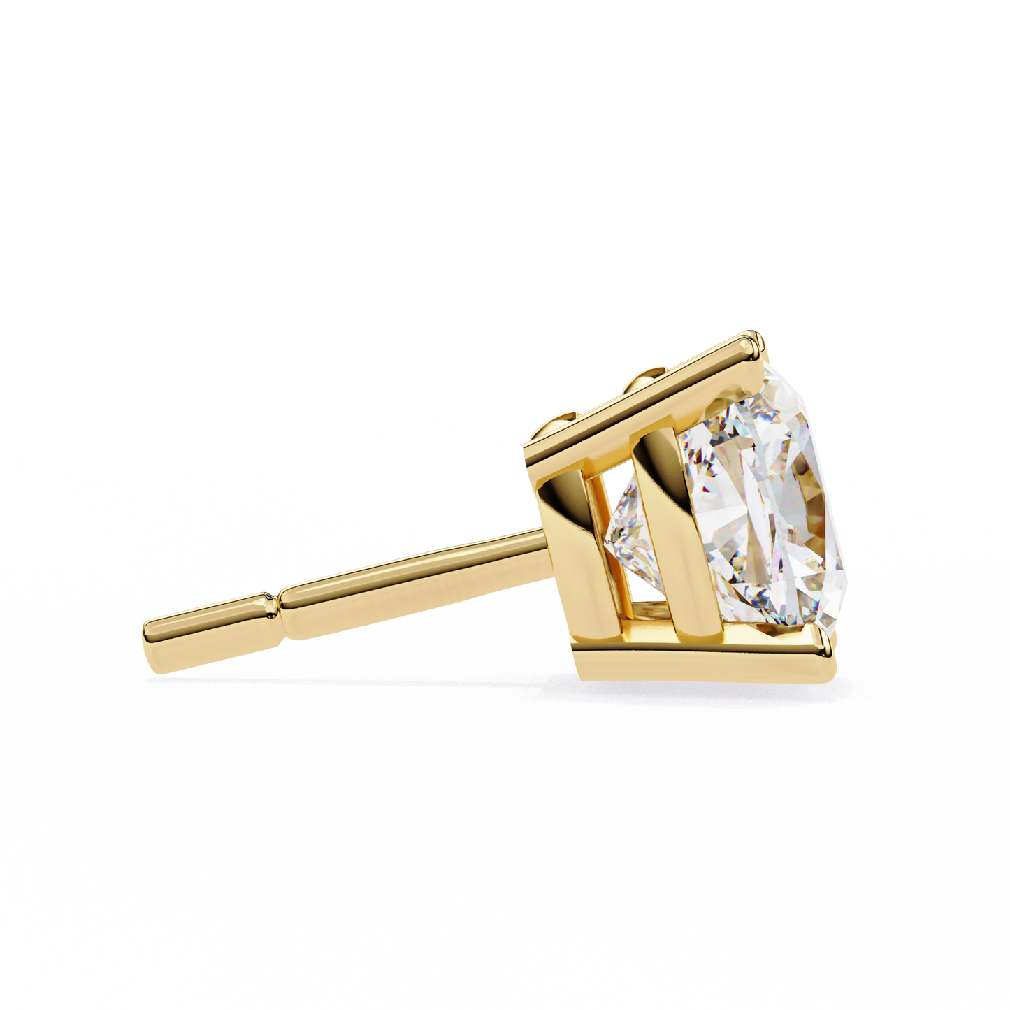 yellow gold / moissanite, yellow gold / lab grown