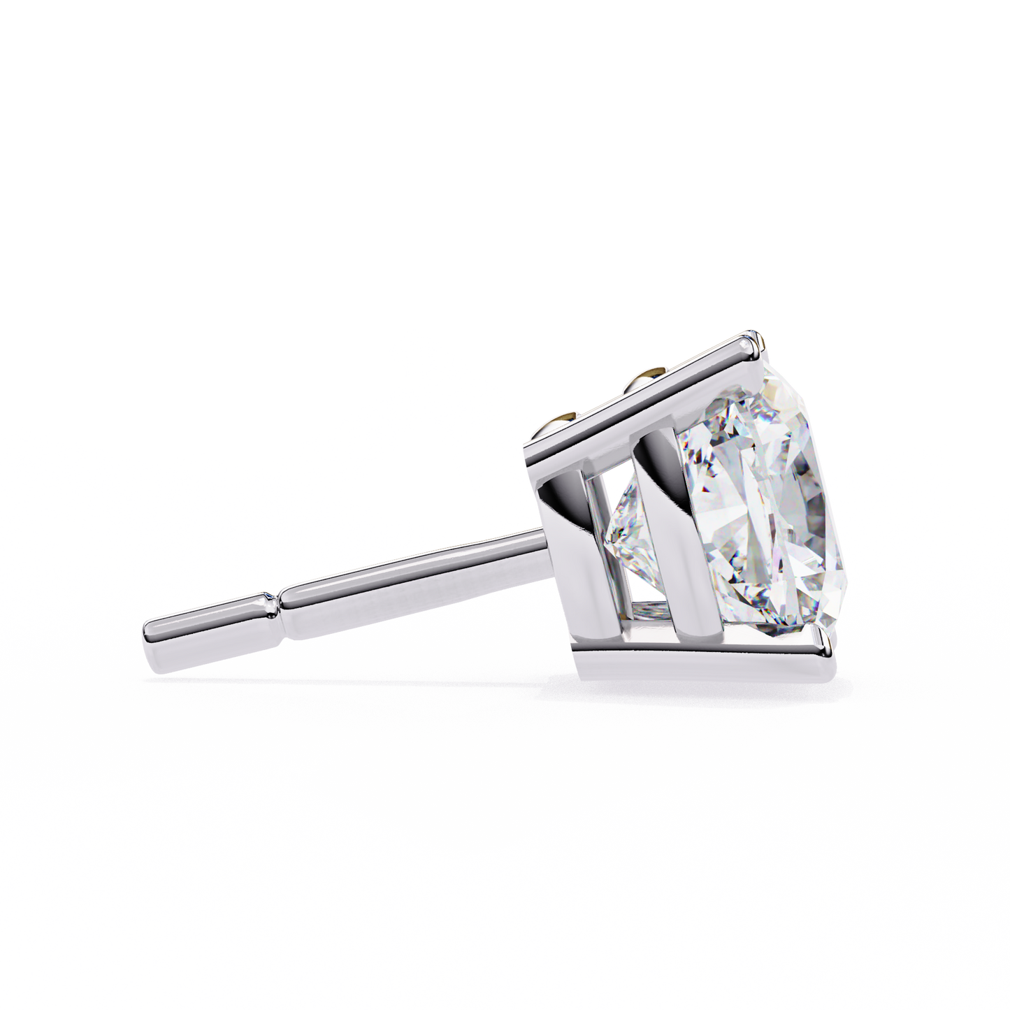 white gold / moissanite, white gold / lab grown