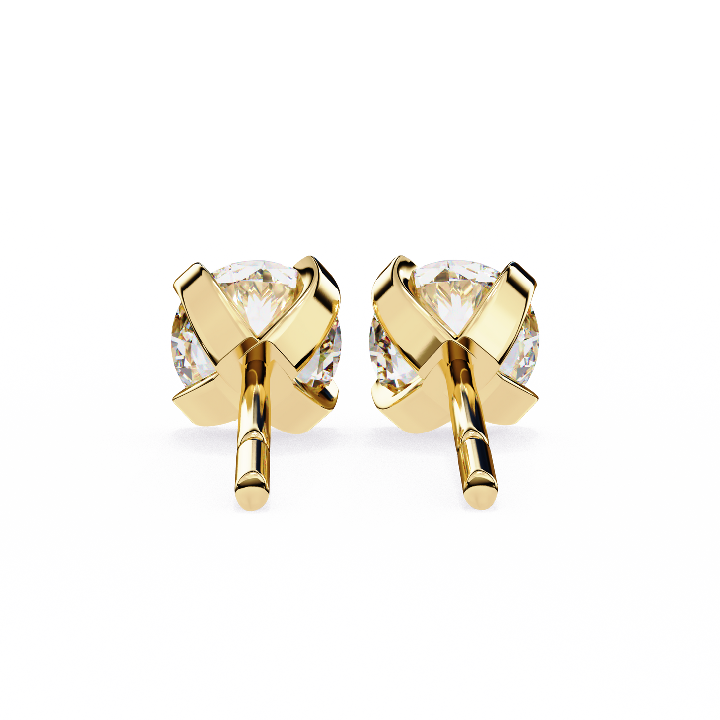 yellow gold / moissanite, yellow gold / lab grown