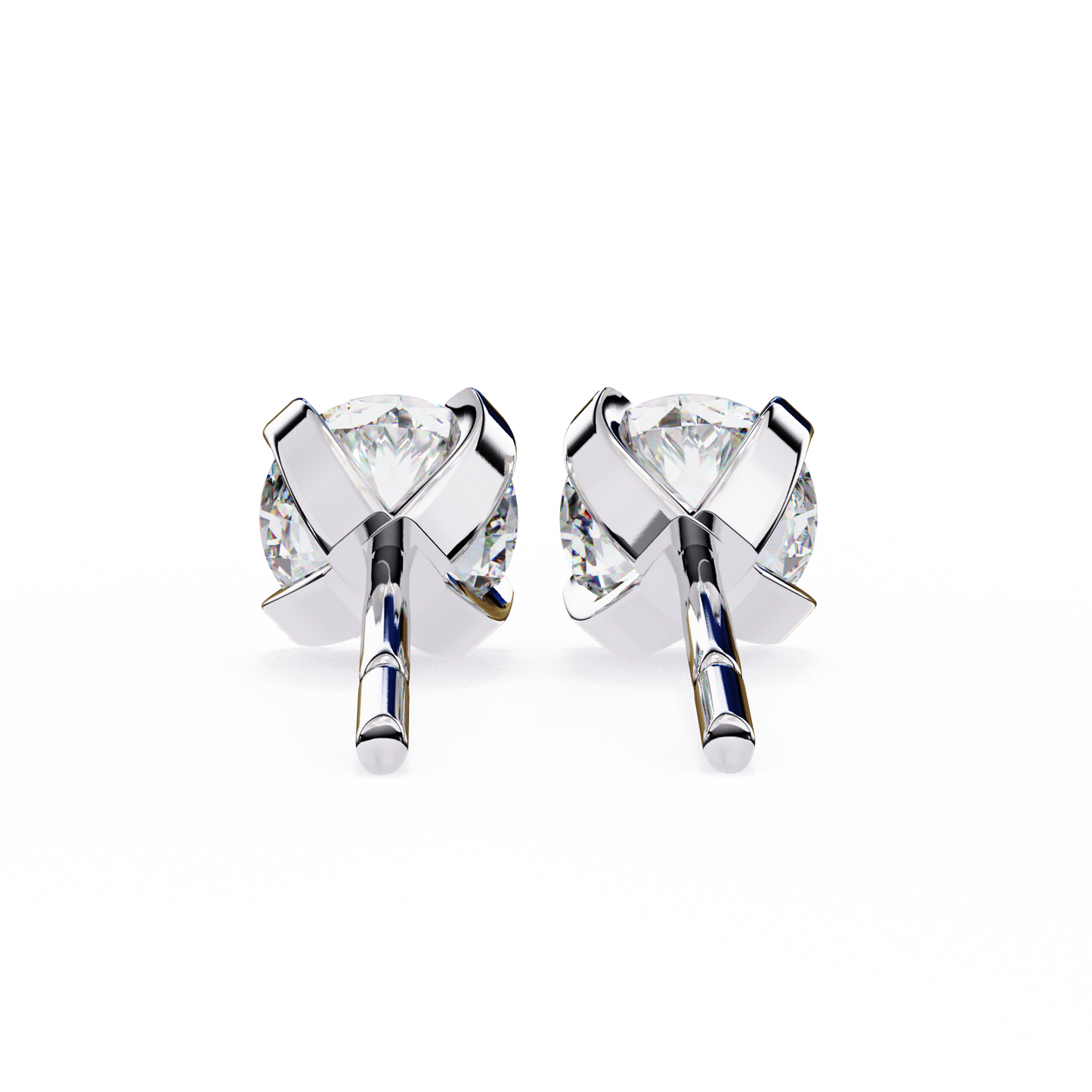 white gold / moissanite, white gold / lab grown