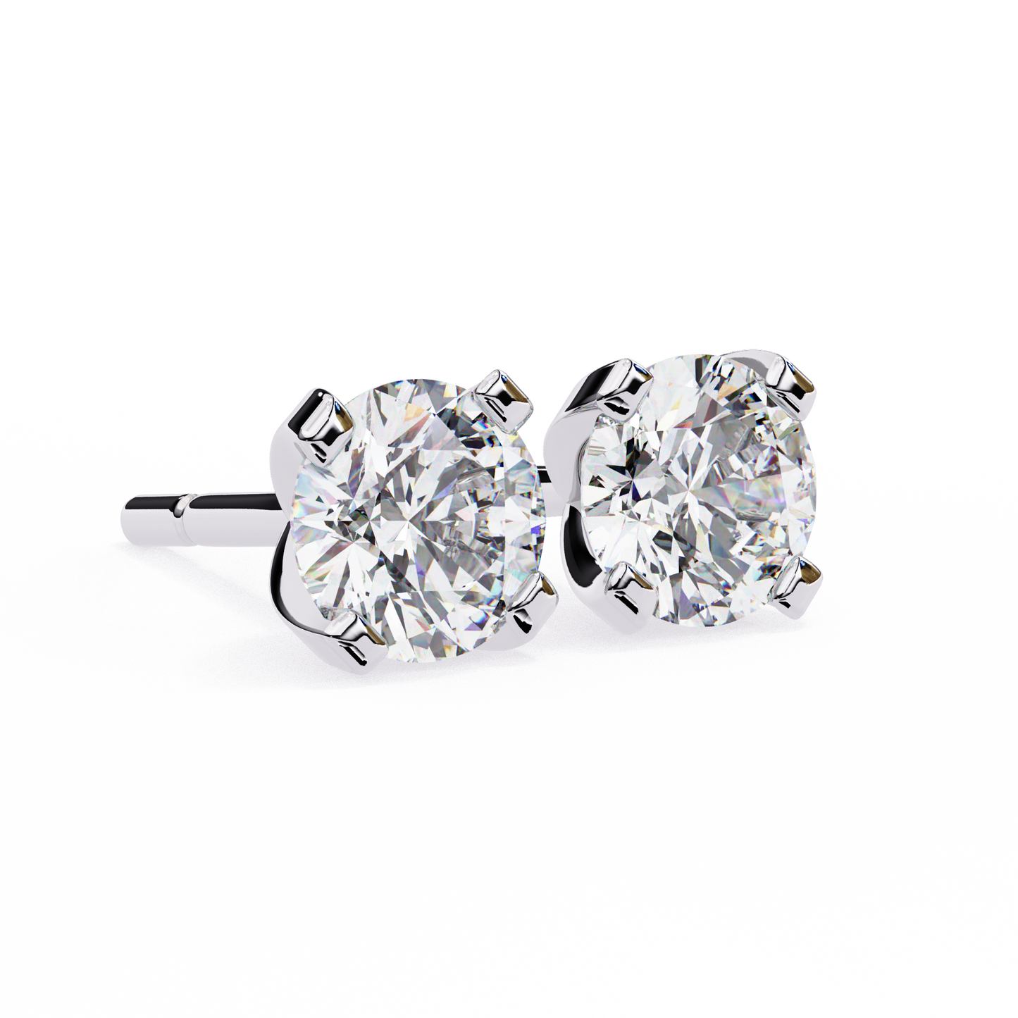 white gold / moissanite, white gold / lab grown