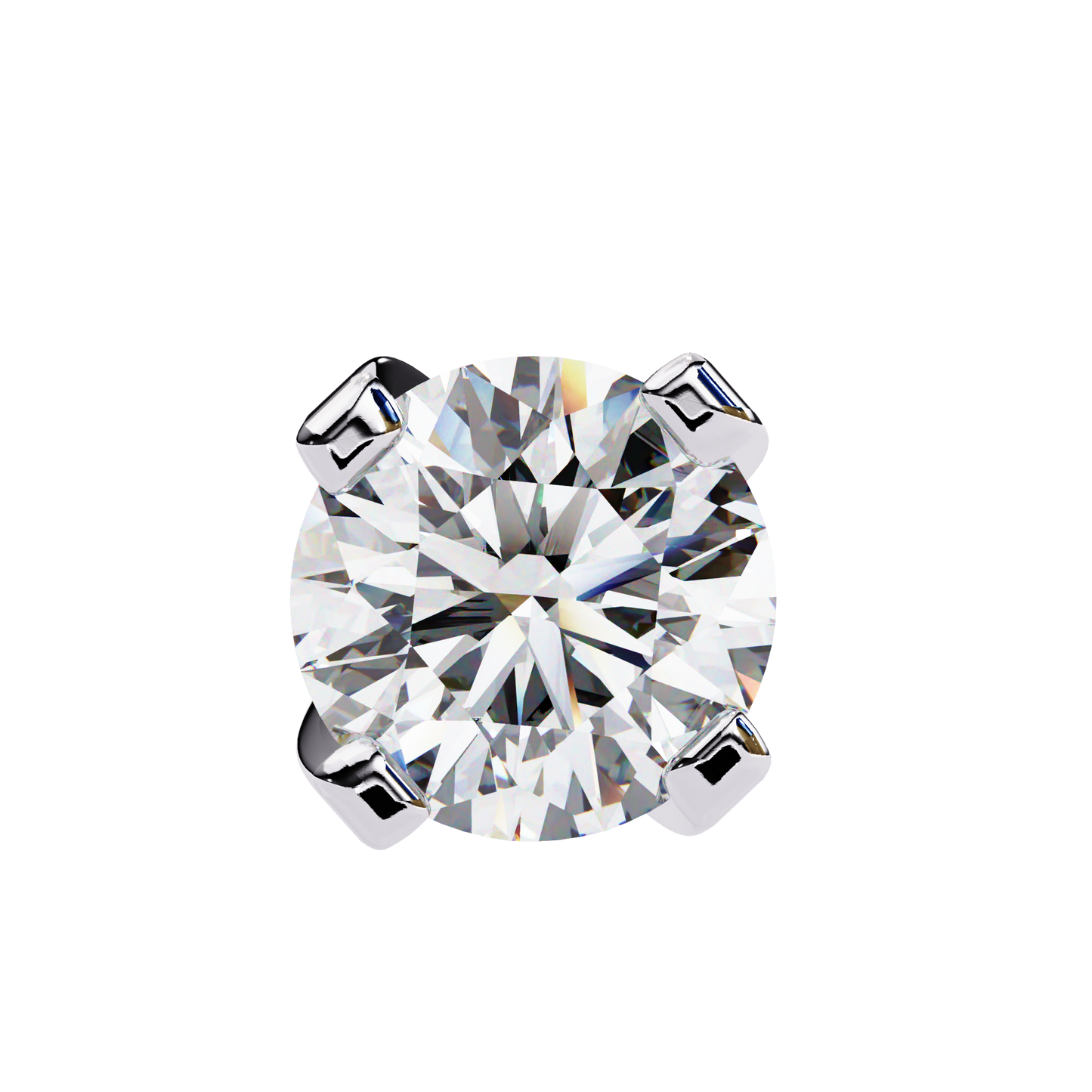 white gold / moissanite, white gold / lab grown