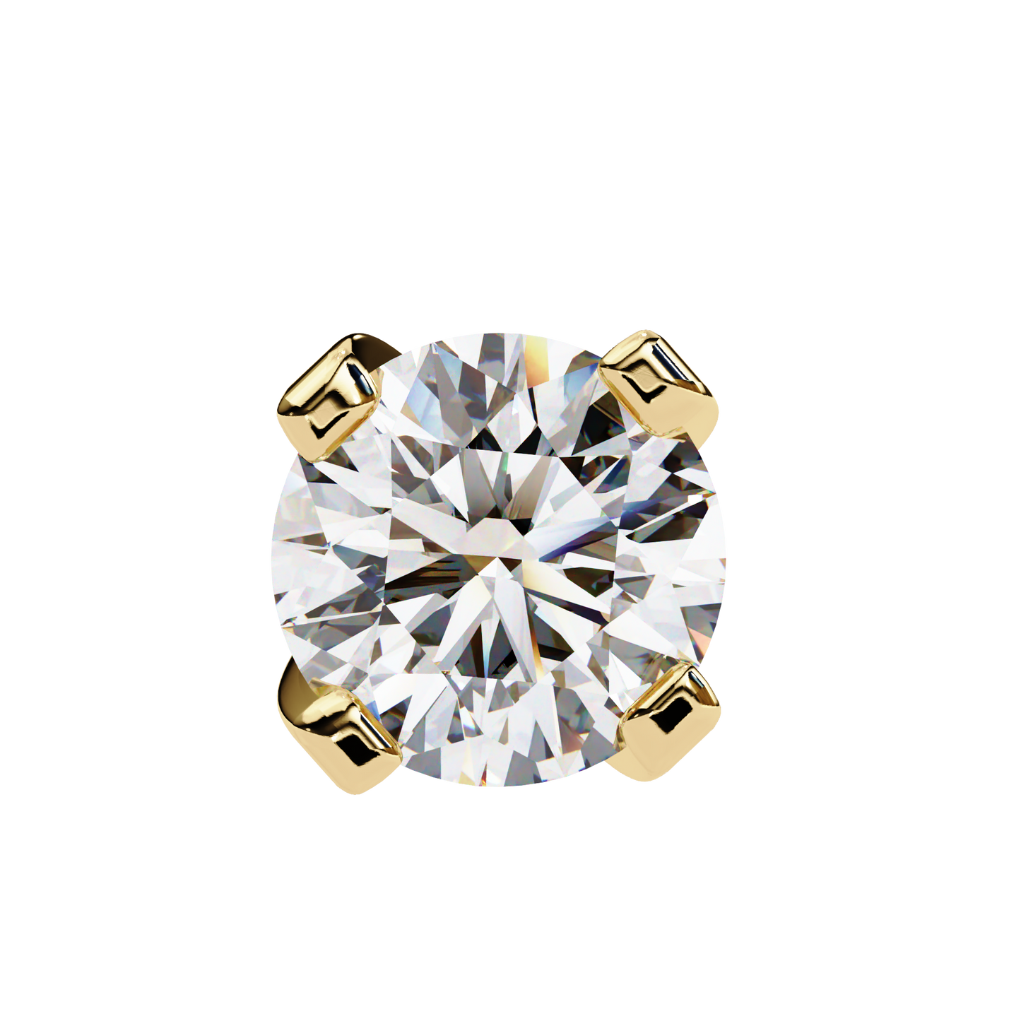 yellow gold / moissanite, yellow gold / lab grown