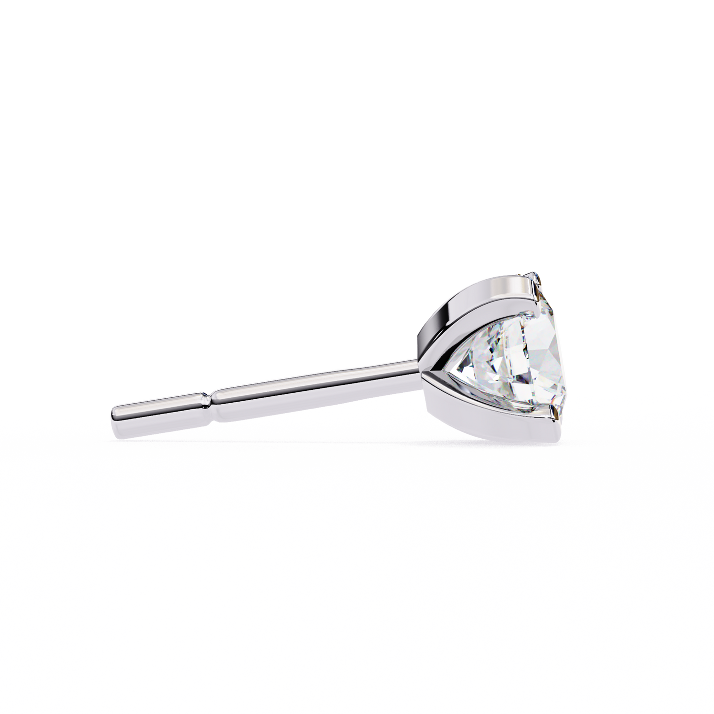 white gold / moissanite, white gold / lab grown