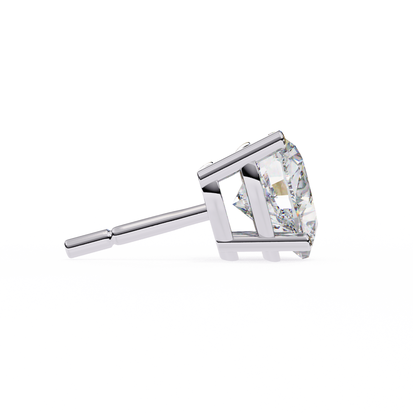 white gold / moissanite, white gold / lab grown