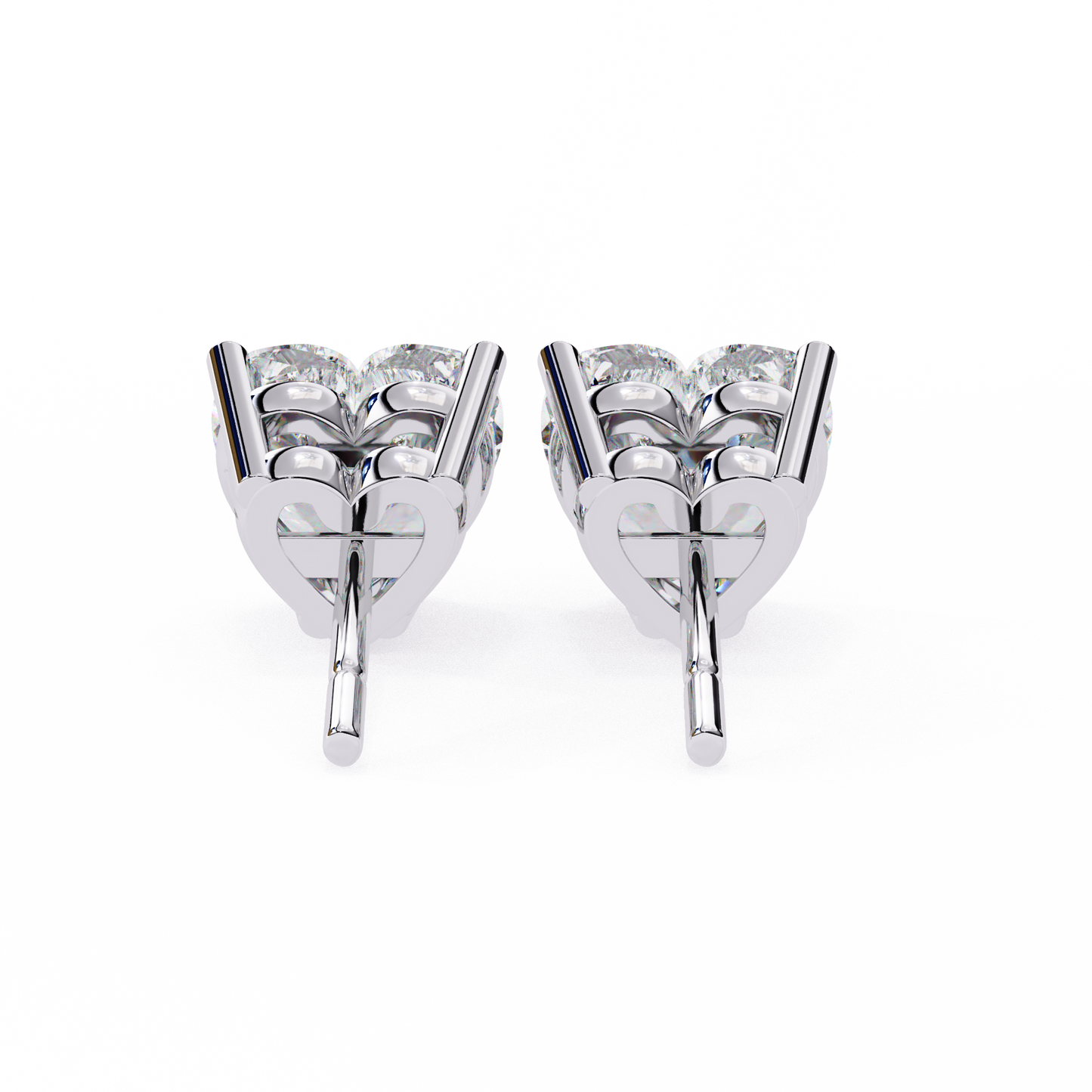 white gold / moissanite, white gold / lab grown
