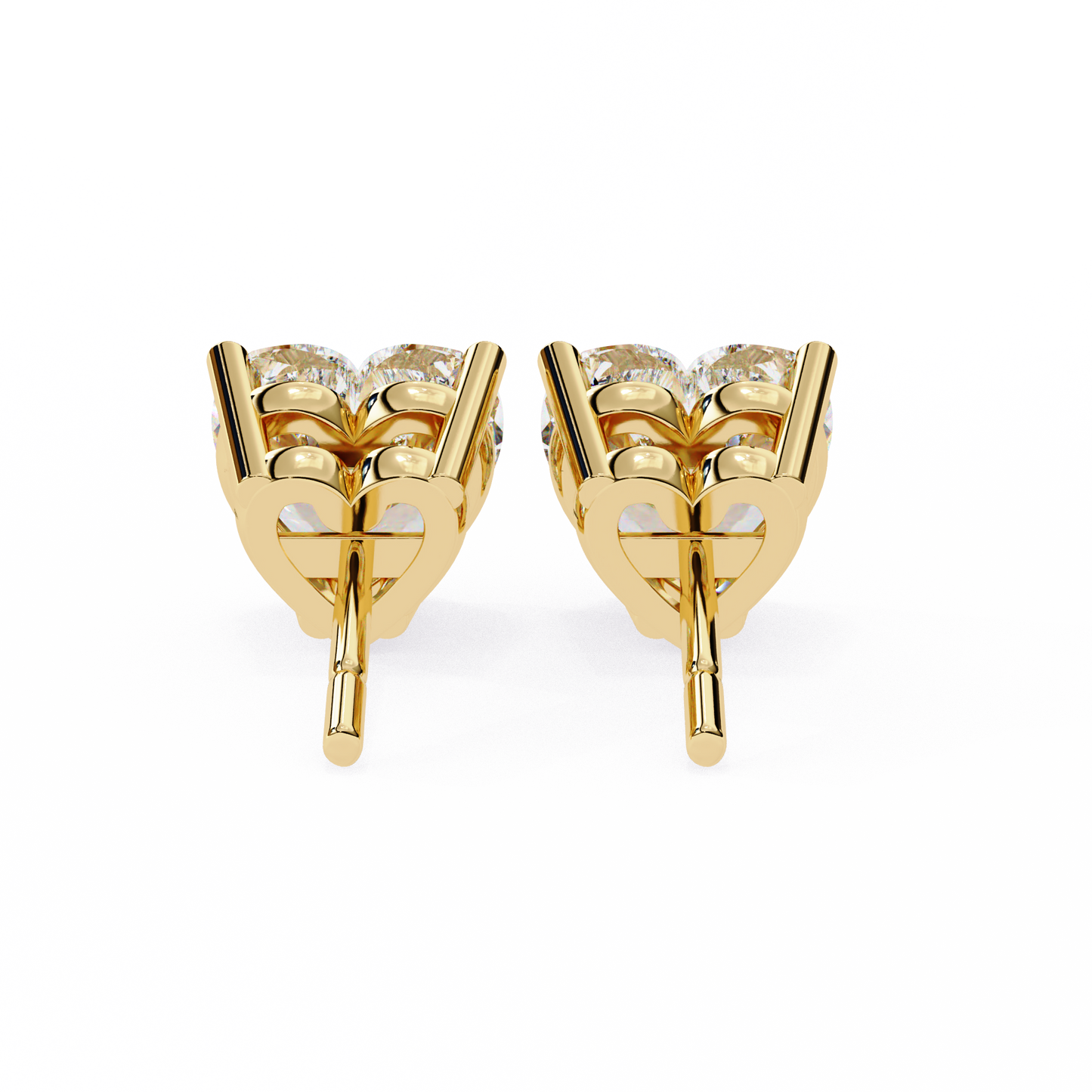 yellow gold / moissanite, yellow gold / lab grown