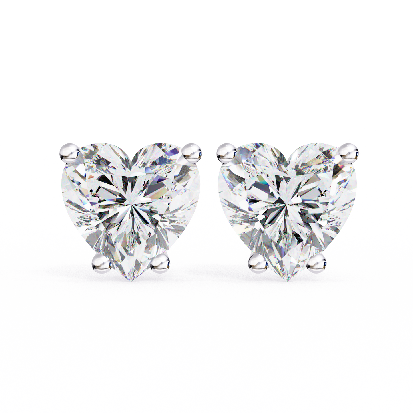 white gold / moissanite, white gold / lab grown