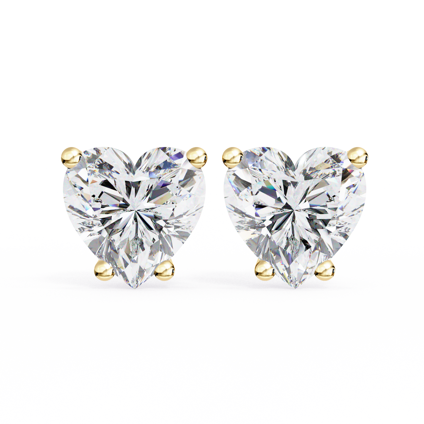 yellow gold / moissanite, yellow gold / lab grown