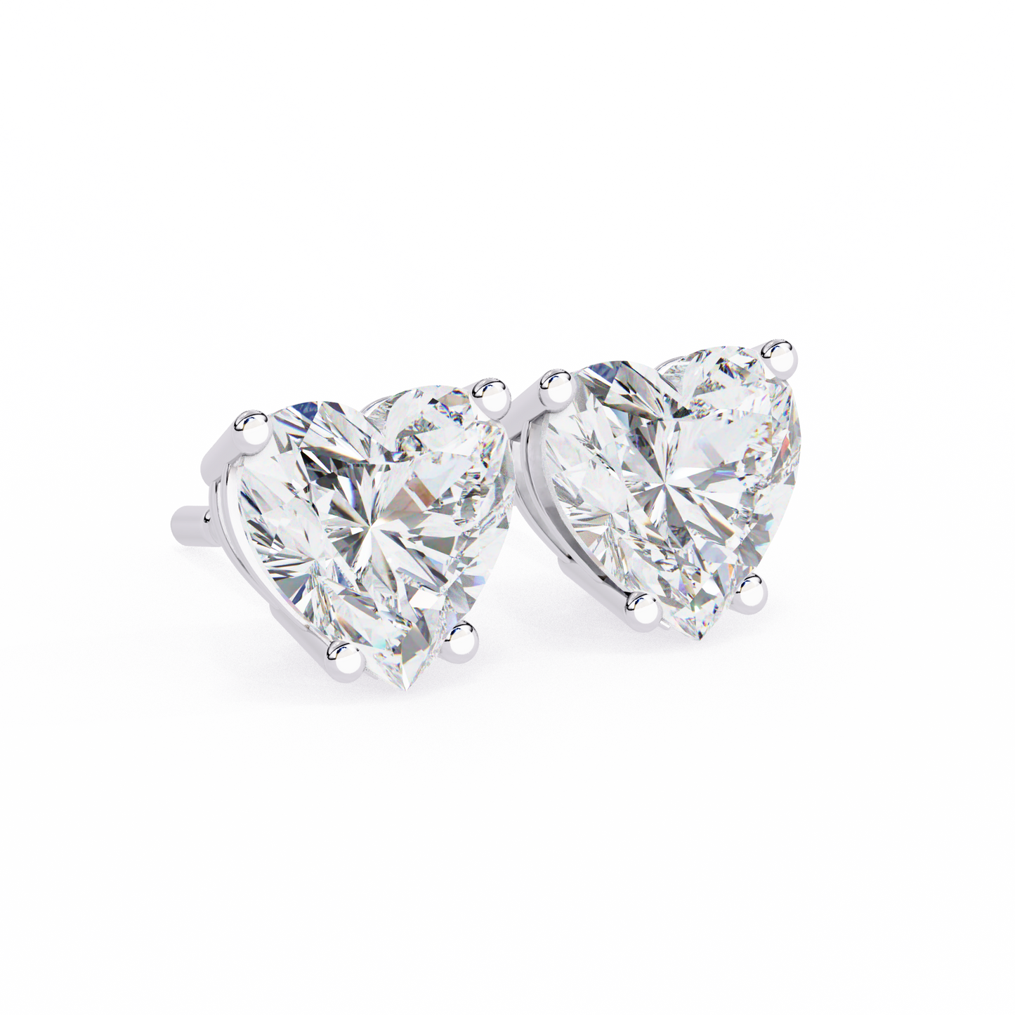 white gold / moissanite, white gold / lab grown