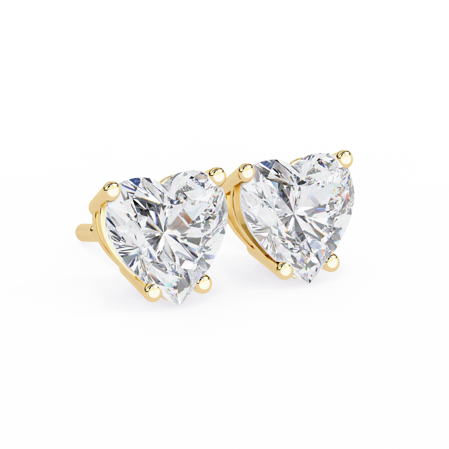 yellow gold / moissanite, yellow gold / lab grown