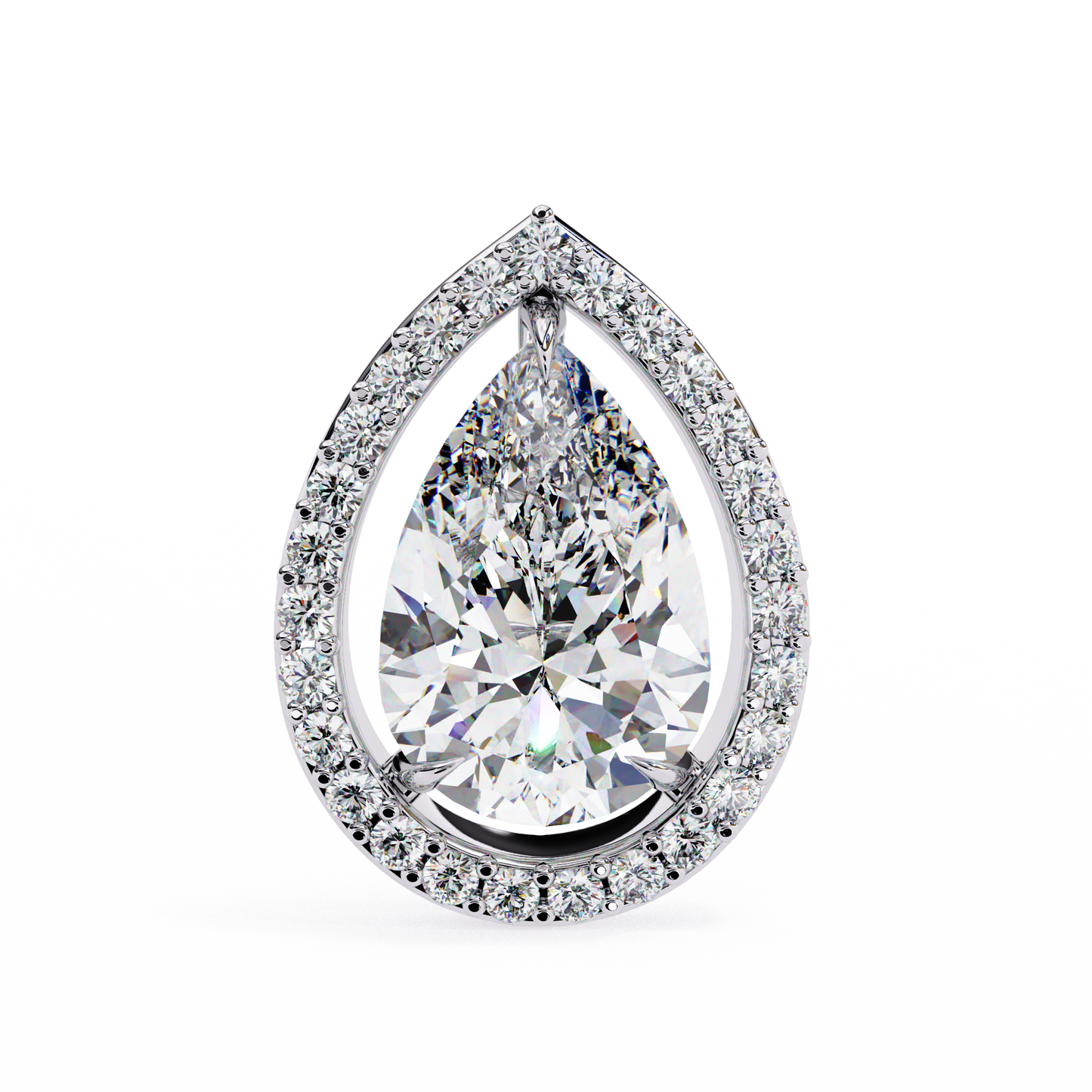 white gold / moissanite, white gold / lab grown