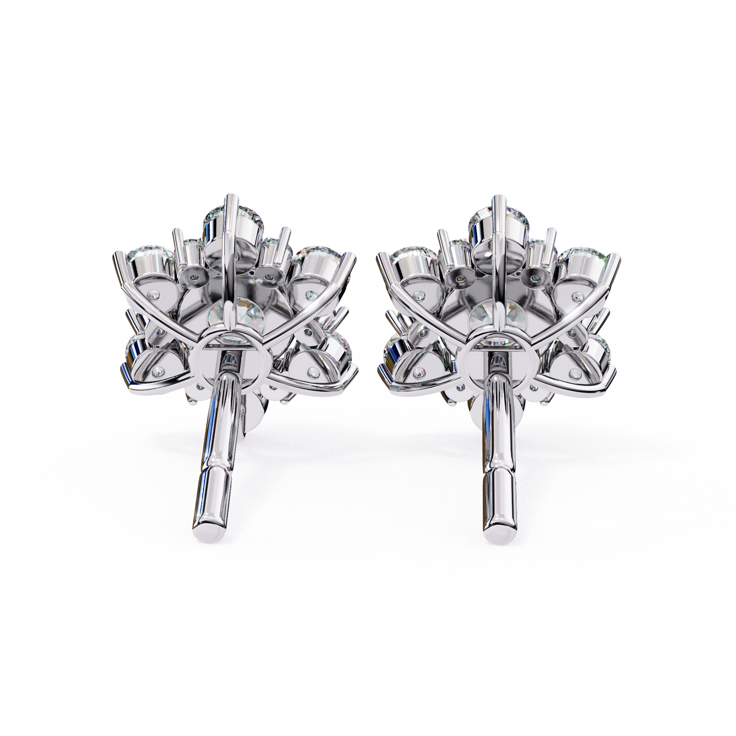 white gold / moissanite, white gold / lab grown