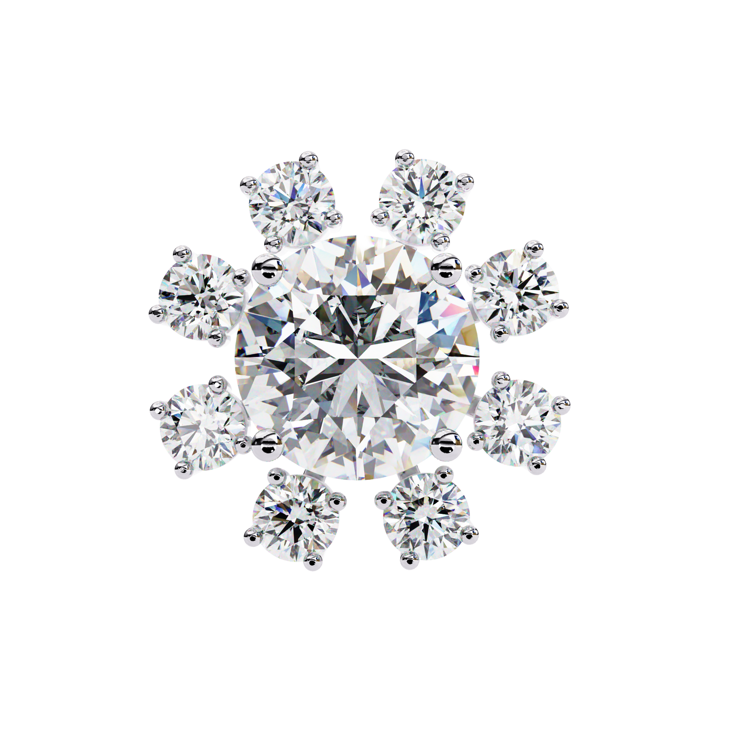 yellow gold / moissanite, yellow gold / lab grown